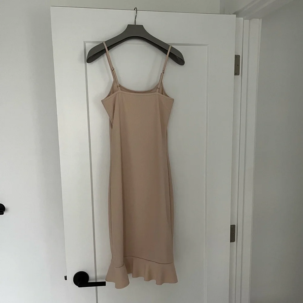 Fletch- Cream Midi Dress with Side Buttons - Picture 4 of 4
